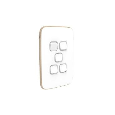 385C Switch Skin 5 Gang-Eurotech NZ