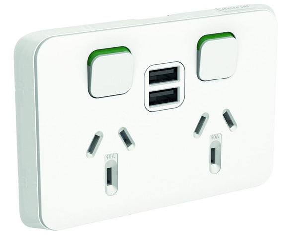 395USB Double USB Power Point-Switchgear-Eurotech NZ