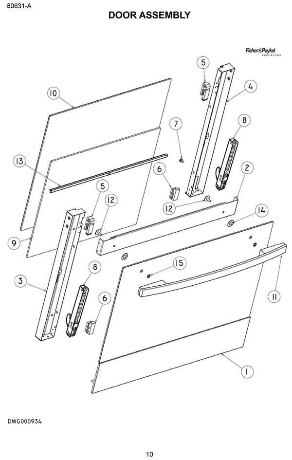 Glass F&P Oven Inner Door OB60 Used-Eurotech NZ