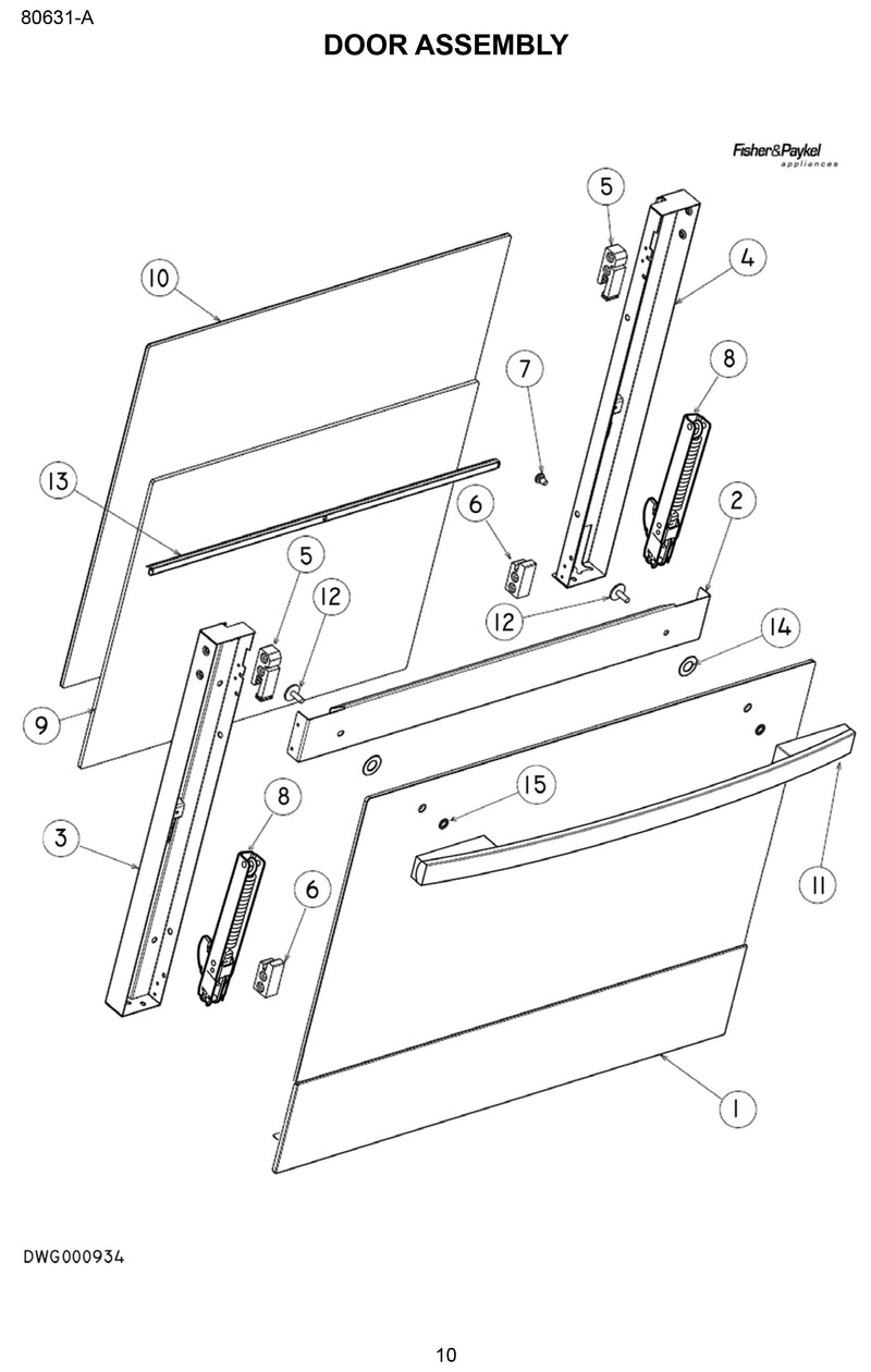 Glass F&P Oven Inner Door OB60 Used-Eurotech NZ