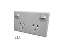 HEM Double Horizontal Power Point 15 Amp
