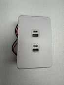 PDL Iconic Double USB AC Wall Socket 3.1 Amp