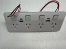 PDL Iconic Quad Wall Socket with 2 x USB AC 3.1 Amp