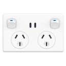 Jackson Double Switched Socket 2 x USB-C