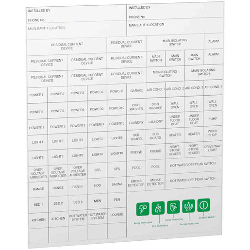 Labels for Switchboard Circuit Identification-Switchboard-Eurotech NZ