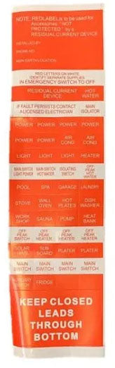 Labels for Switchboard Circuit Identification - Basic-Eurotech NZ