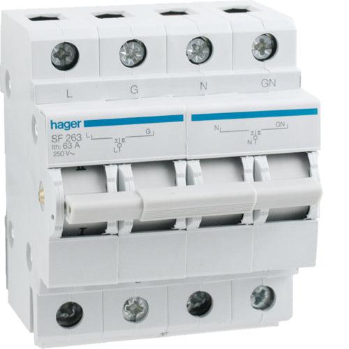 Changeover Hager 63 Amp 2 Pole-Eurotech NZ