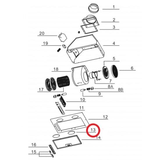 Diffuser Robinhood Rangehood Lamp Cover RPA-Rangehood Part-Eurotech NZ