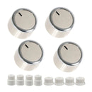 Knob Kit Oven Stove Cooktop Universal Stainless Steel x 4