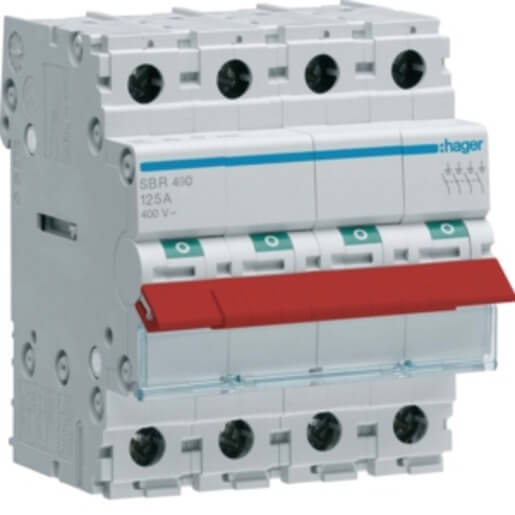 Main Switch Hager 4 Pole 63A-Switchgear-Eurotech NZ