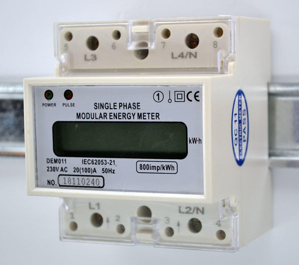 Power (kWh) Usage Meter 100 Amp DIN/Surface-Switchboard-Eurotech NZ