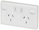 Powertech Double Switched Socket 2 x USB