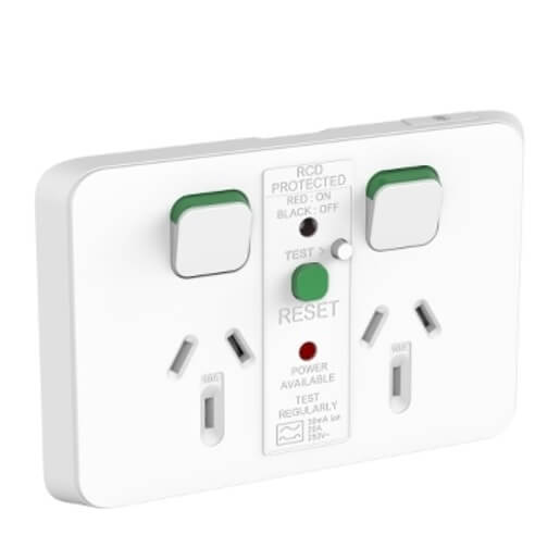 RCD Power Point Double-Switchgear-Eurotech NZ