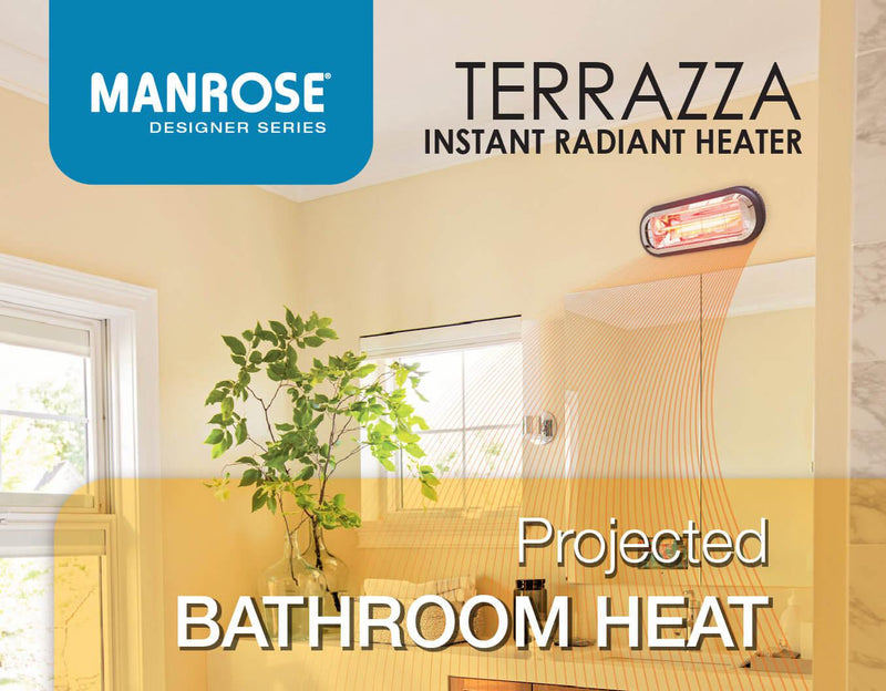 Terrazza Halogen Bathroom Heater 1kW-Eurotech NZ